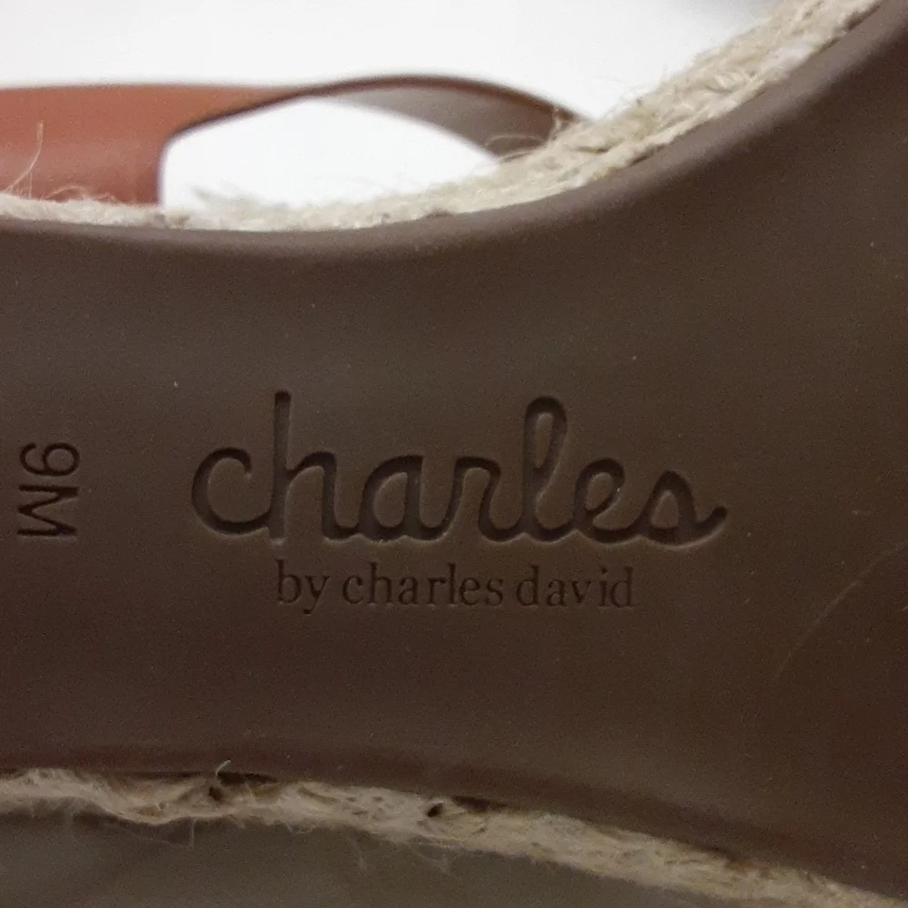Charles by Charles David size 9M women's espadrilles sandal in brown.